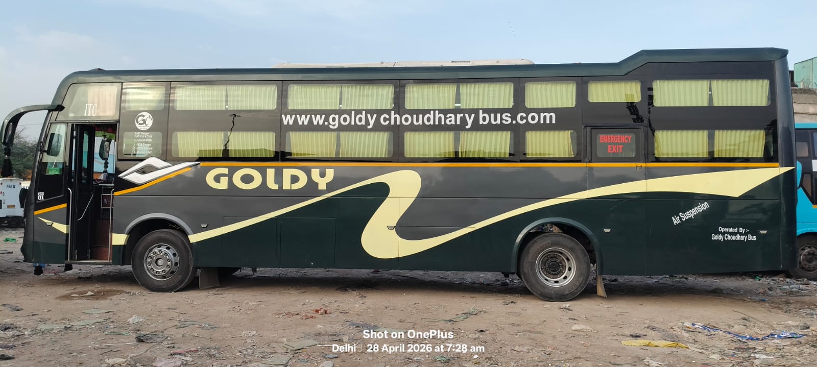Rear view of the Goldy bus